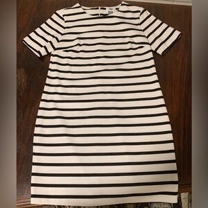 Old Navy Black and White Striped Mini Dress